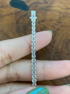 18k 5.39 CT Lab 7 inches Tennis Bracelet