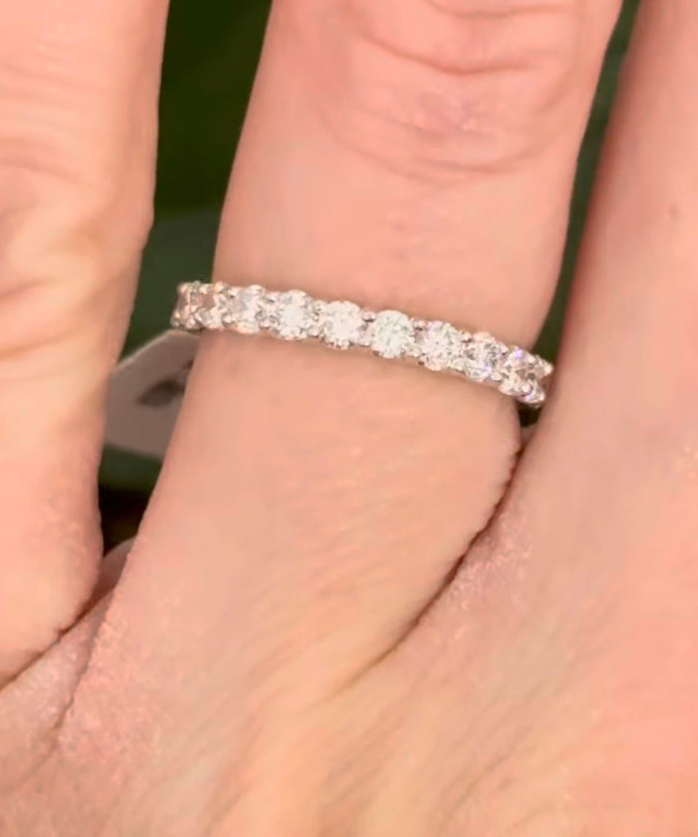 White gold 1.49ct lab diamond eternity band
