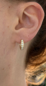 13.1mm 0.65ct natural diamond hoops earrings available in white and yellow gold