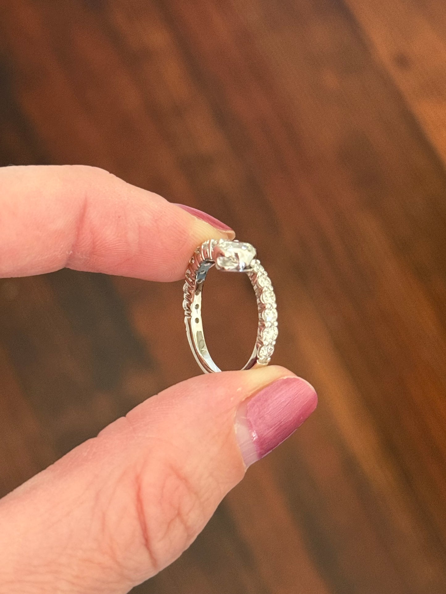 White gold diamond snake ring. Center stone is 0.7cts.