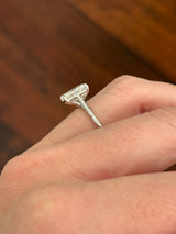 White gold IGI certified radiant lab diamond ring