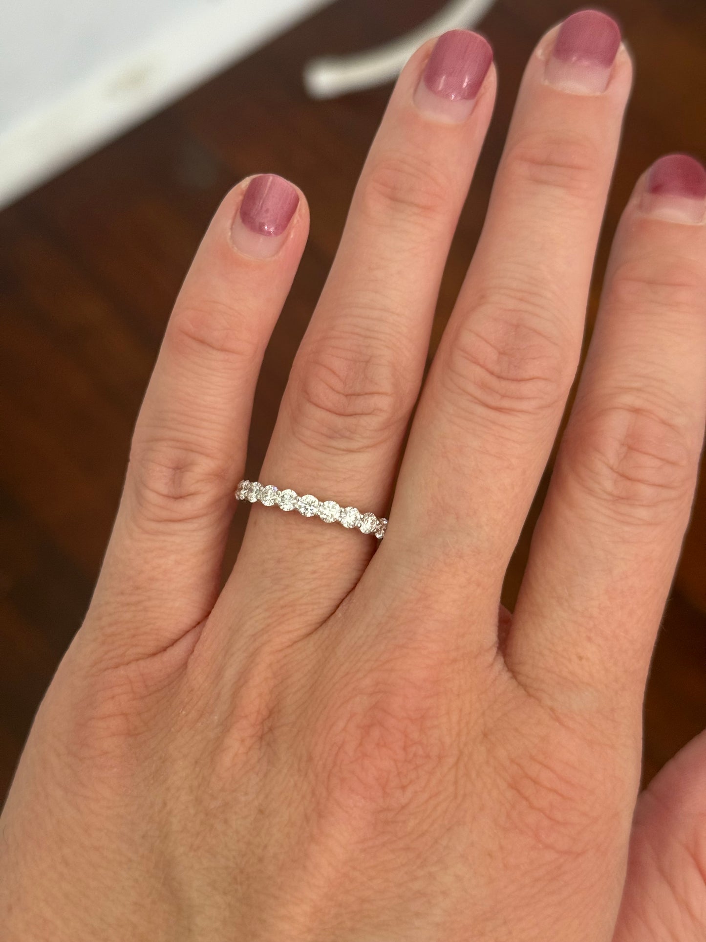 White gold 1.2ct lab diamond band