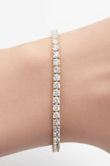 4.54cttw Yellow Gold Lab Diamond 7" Tennis Bracelet