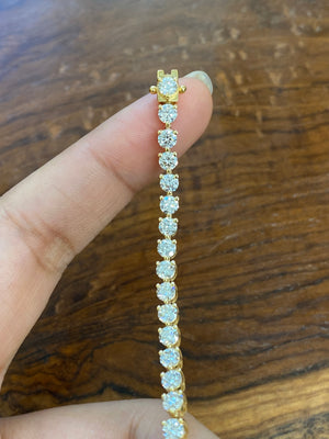 6.91 CT LAB 7.65 INCHES TENNIS BRACELET