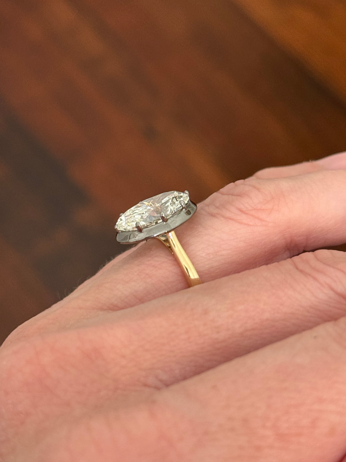 IGI certified 5.56ct oval lab diamond ring
