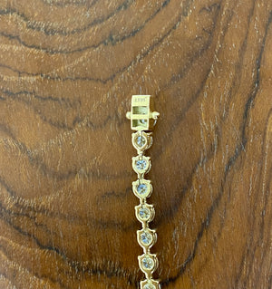 5.68 CT LAB 3 PRONGS YELLOW TENNIS BRACELET