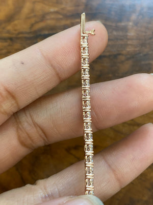 6.30 CT Lab 6.75” Rose Tennis Bracelet