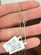Butterfly necklaces with baguette and round diamonds available in white and yellow gold