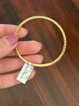 Yellow gold 2ct natural diamond round flex bracelet