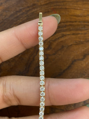 3.90CT Lab Yellow 7” Tennis Bracelet