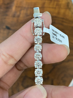 18.37 CT Lab 7 Inches Tennis Bracelet