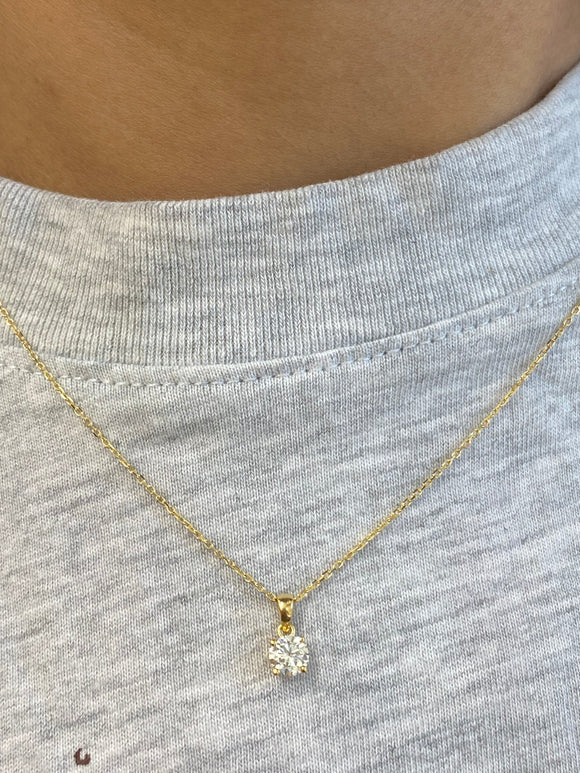 0.48 CT YELLOW LAB NECKLACE