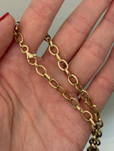 15g yellow gold lariat chain necklace