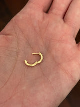 10.4mm yellow gold 0.19ct lab diamond hoop earrings