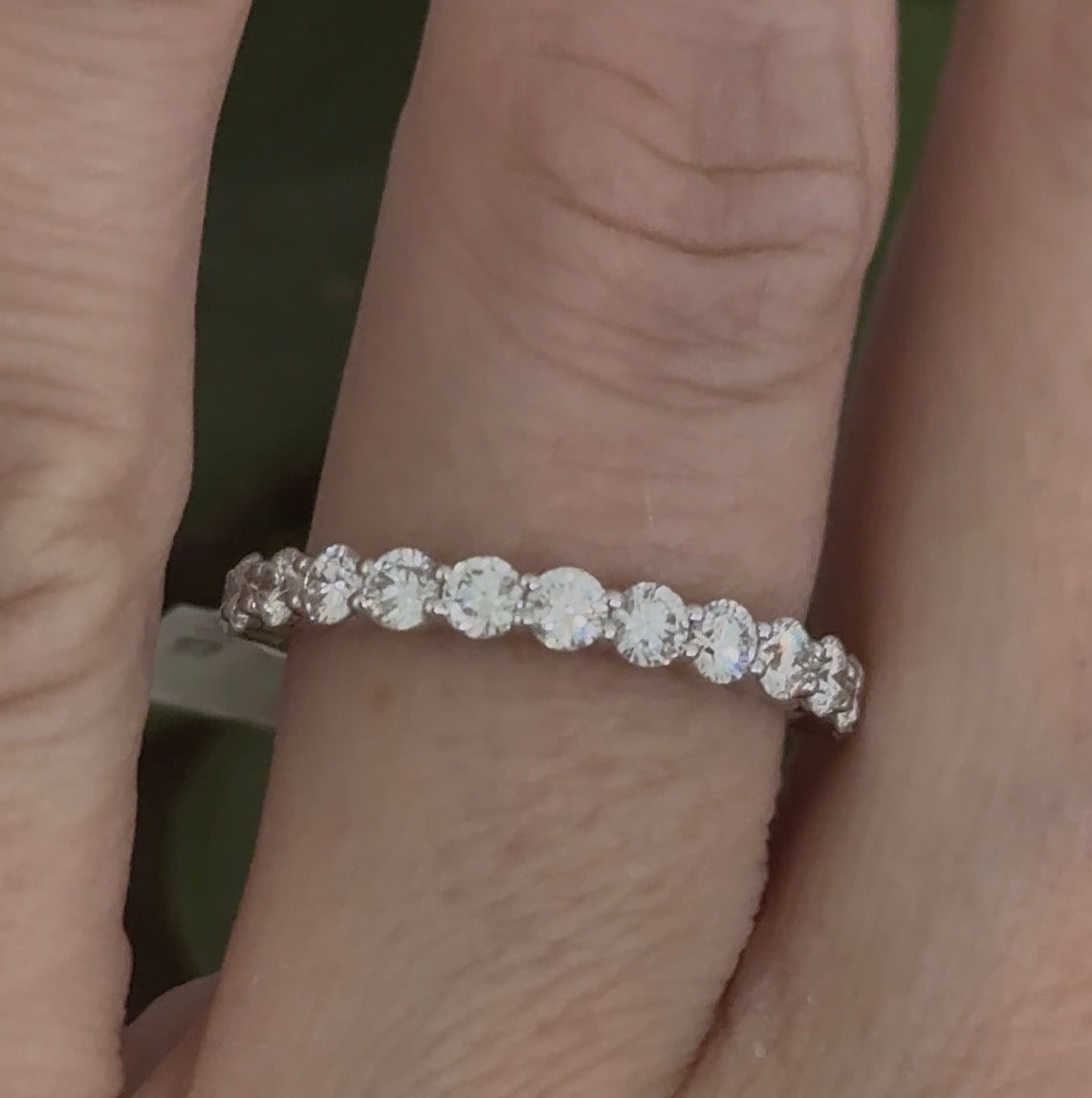 White gold 1.2ct lab diamond band