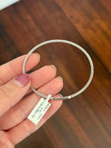 White gold 1.4ct natural diamond flex bracelet