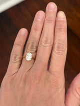 Yellow gold 2.02ct oval lab diamond ring