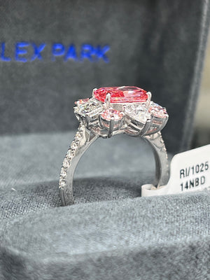 *Premade* 3.87 cttw Mixed Fancy Color with 3/4 Lab Diamonds Ring