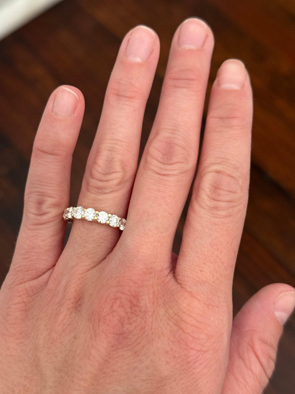 IGI certified 4.3ct lab diamond eternity band