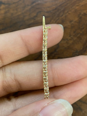 4.91 CT Lab 7 Inches Yellow Tennis Bracelet