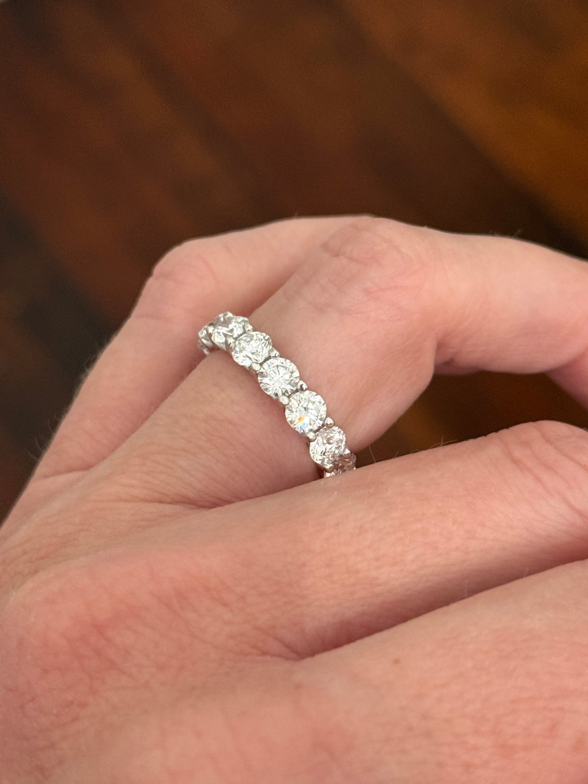 IGI certified 4.76ct lab diamond eternity band