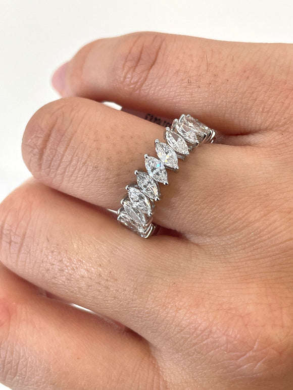 Lab 3.54ct Marquise Eternity Band