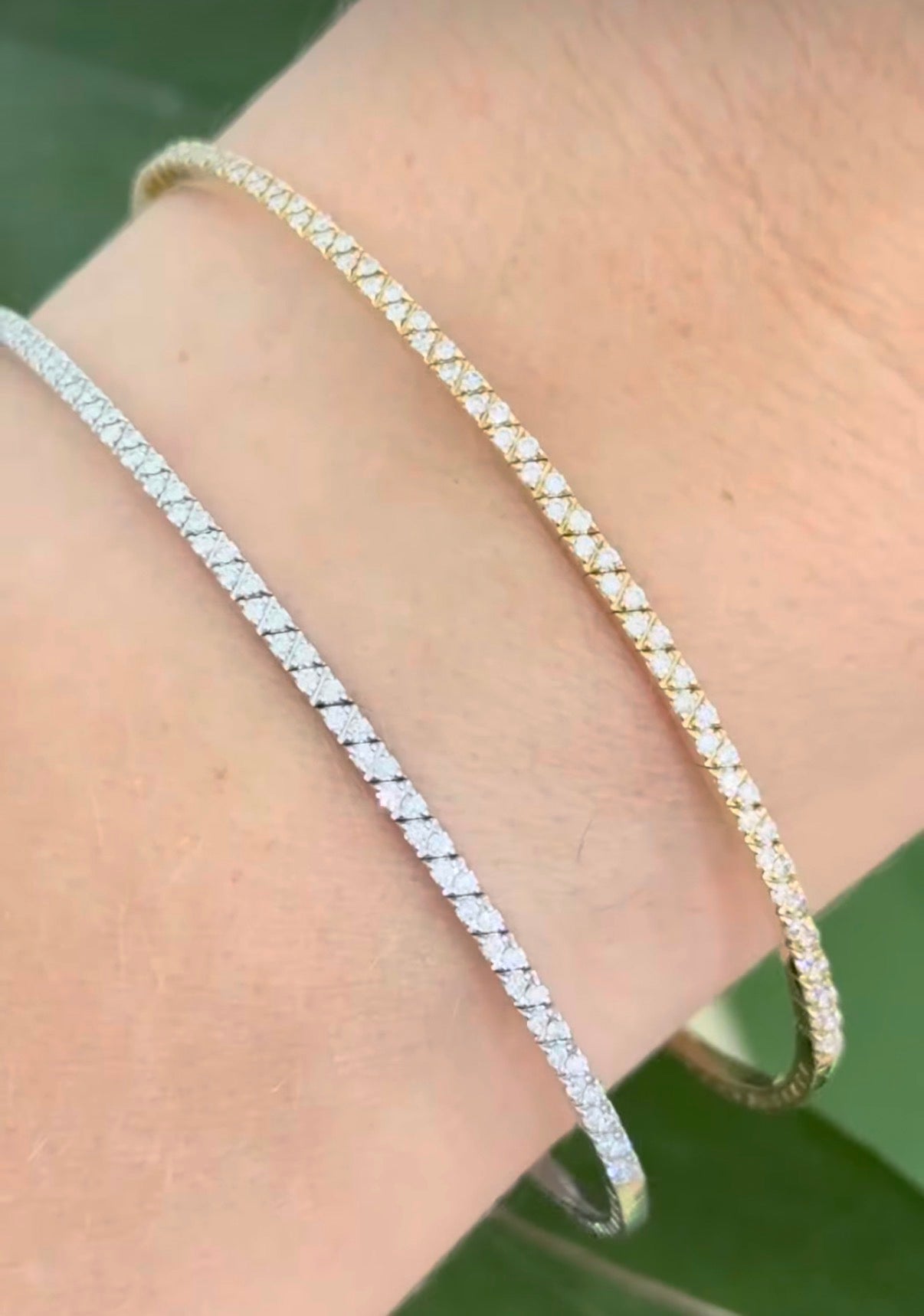 0.4ct natural diamond flex bracelet