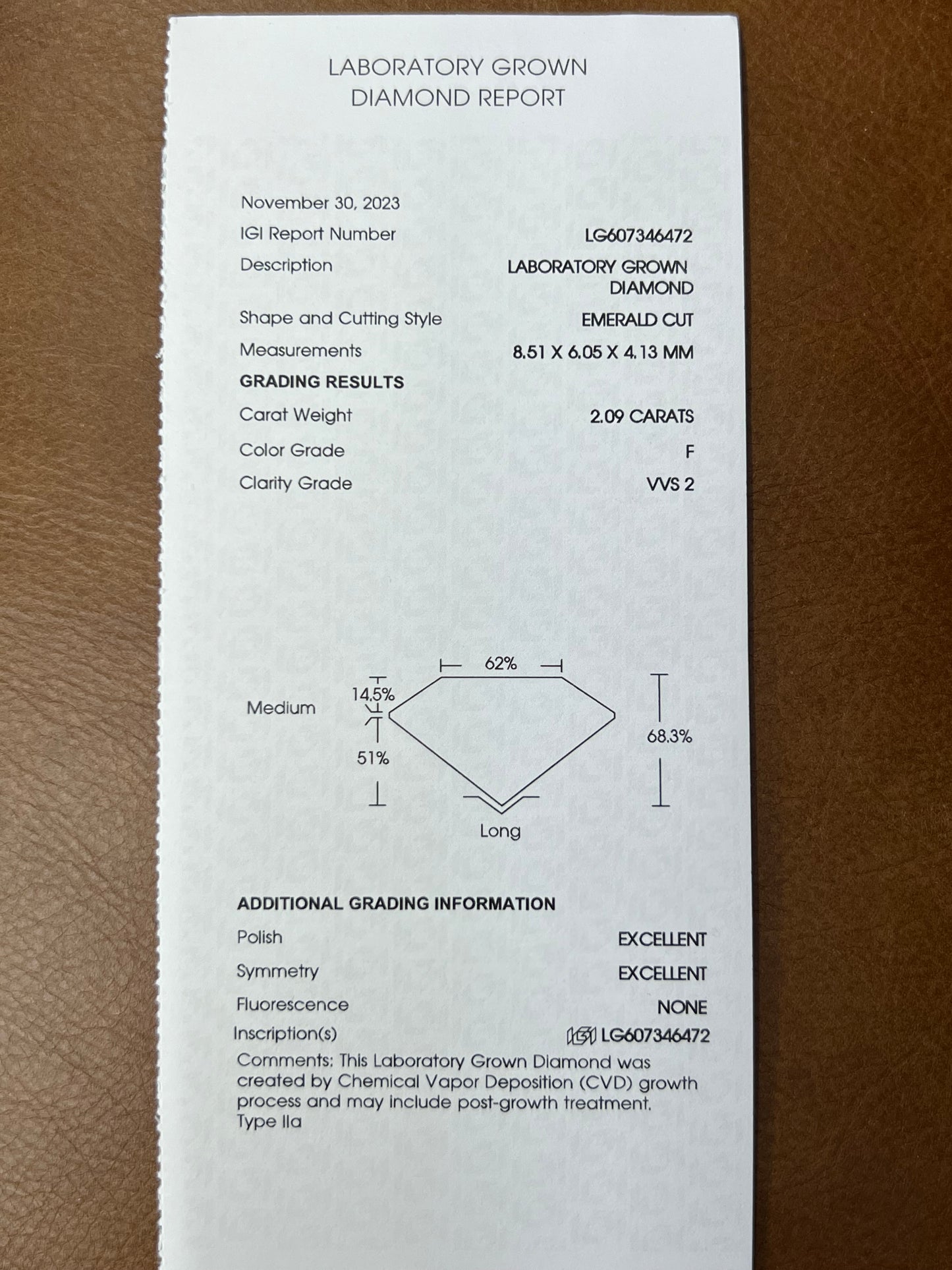 EMERALD CUT 14K WHITE GOLD ENGAGEMENT RING