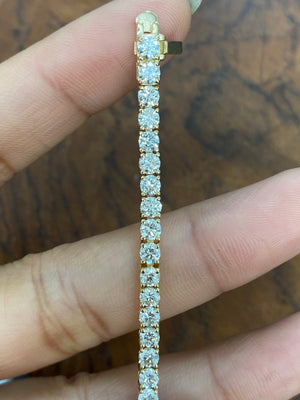 6.36 CT Lab 7 inches  Yellow Tennis Bracelet