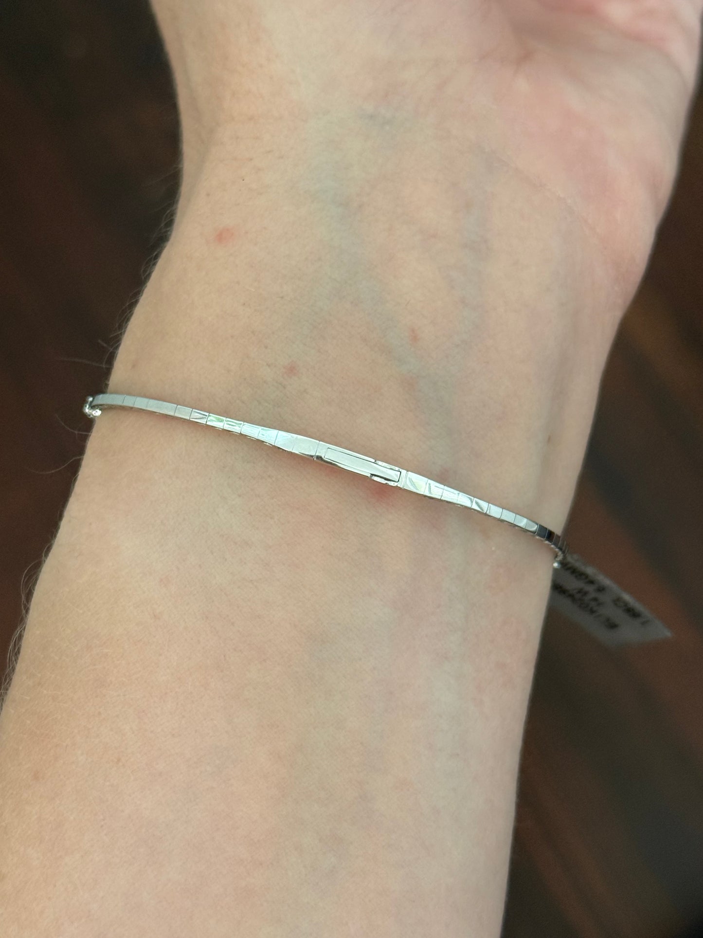 White gold 1.68ct lab diamond flex bracelet