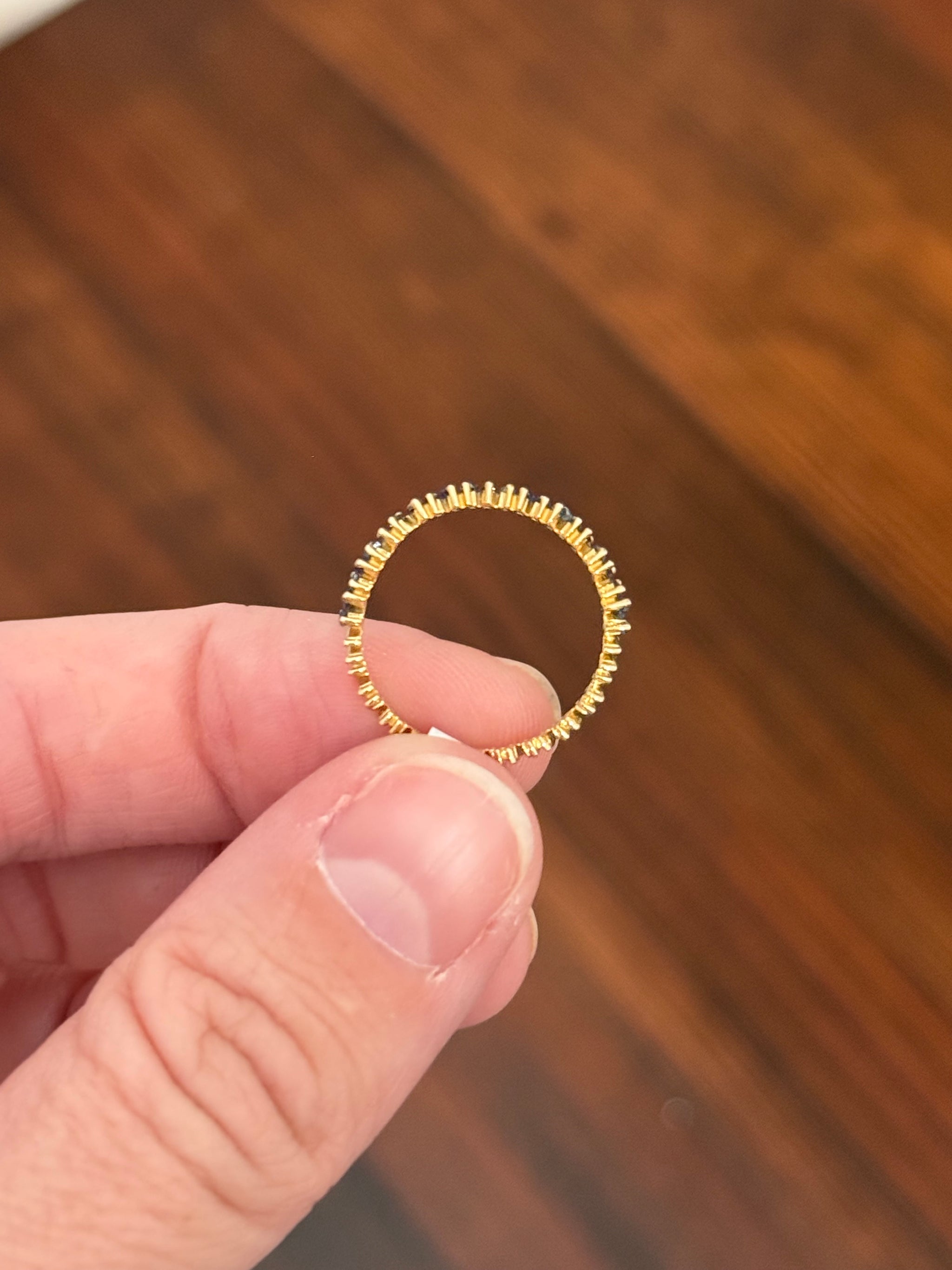 Yellow gold sapphire band
