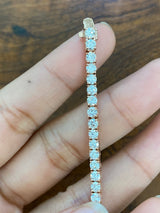 6.22 CT Lab 6.75 Inches Rose Tennis Bracelet