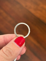 White gold lab diamond band