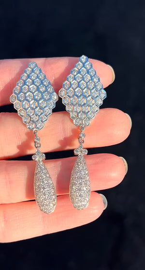 White gold diamond earrings natural