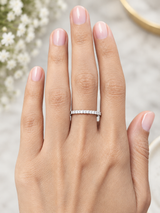 Custom Made 14K White Gold Three-quarter Round lab Diamond Eternity Band