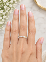 Custom Made 14K Yellow Gold Baguette lab Diamond Eternity Band