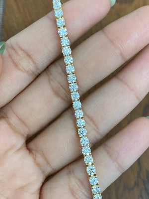 6.36 CT Lab 7 inches  Yellow Tennis Bracelet