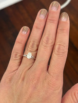 White gold 1ct cushion cut lab diamond ring