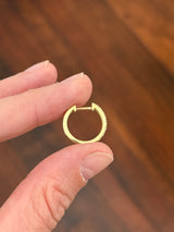 15.9mm yellow gold 0.60ct lab diamond hoop earrings