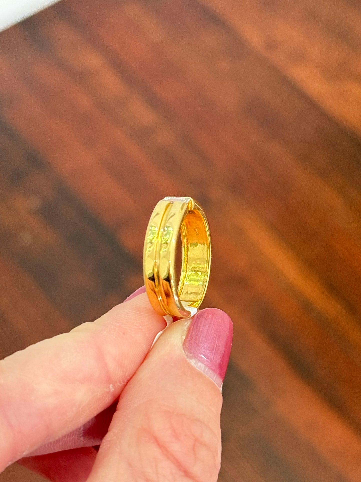 Size 8.75 yellow gold emerald cut lab diamond band