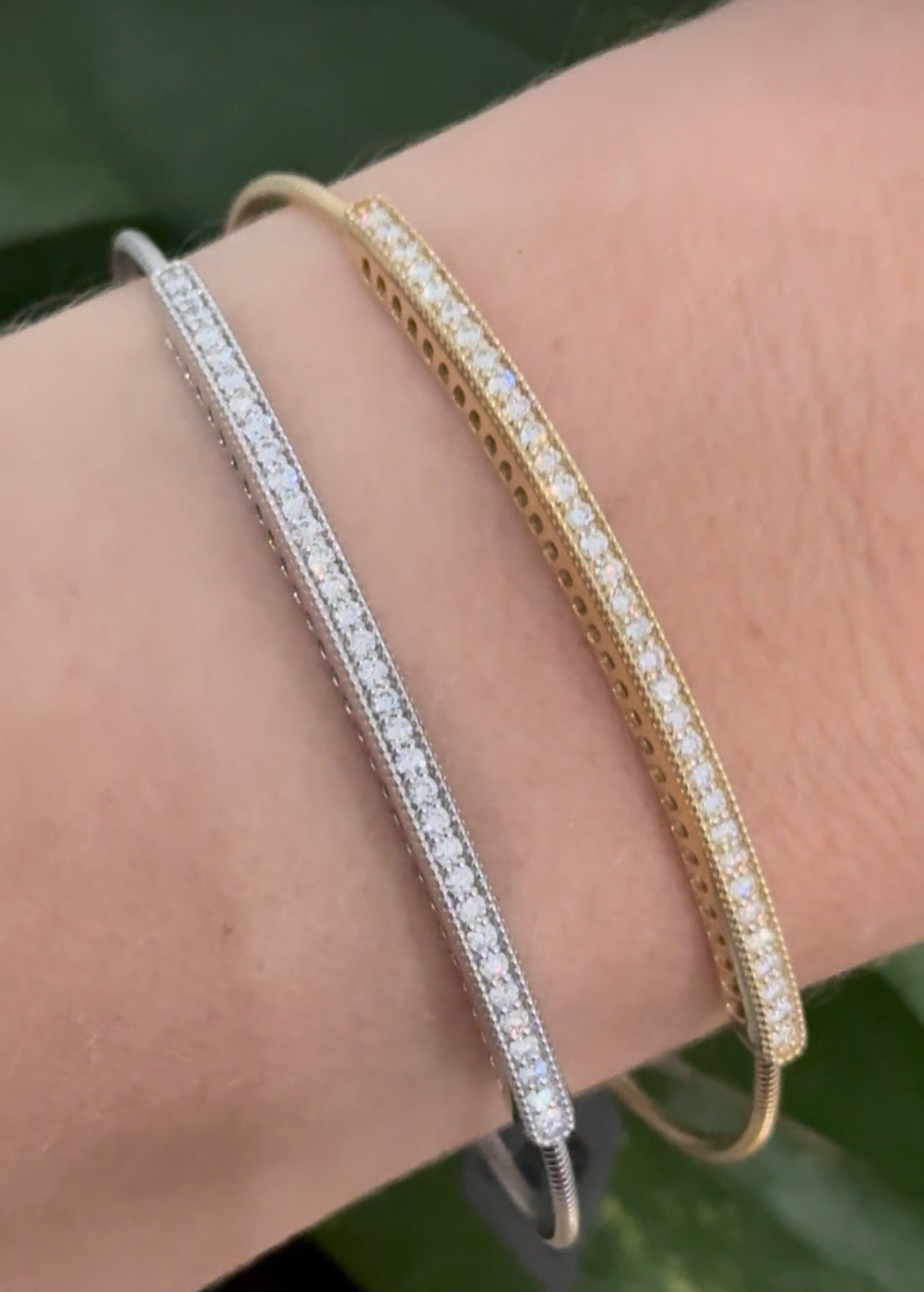 Lab diamond flex bracelets