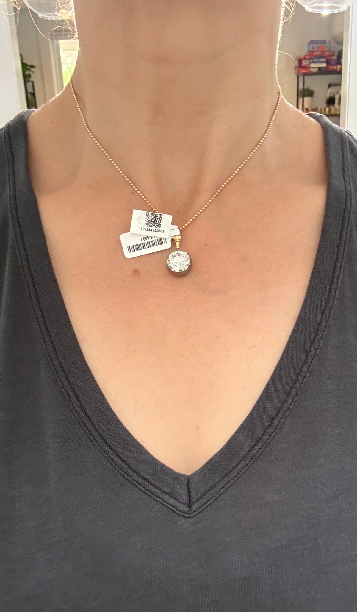 IGI certified 6.59ct lab diamond pendant