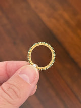 Size 7 yellow gold 1.22ct baguette emerald eternity band