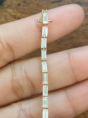 5.15 CT Lab 7 inches Yellow Emerald Bracelet