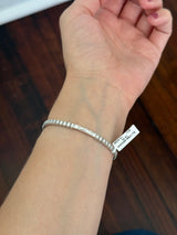 White gold 4ct natural diamond flex bracelet