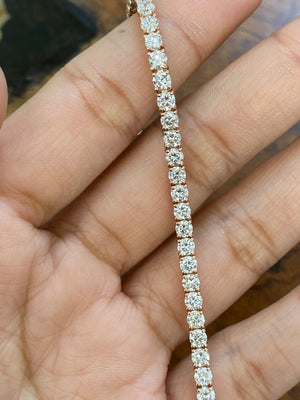 6.30 CT Lab 6.75” Rose Tennis Bracelet