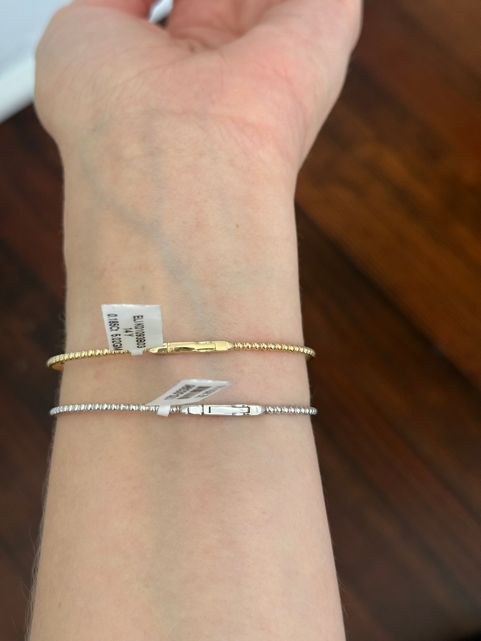Natural diamond heart flex bracelet