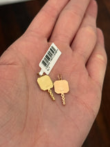 Natural diamond key pendants available in yellow or rose gold