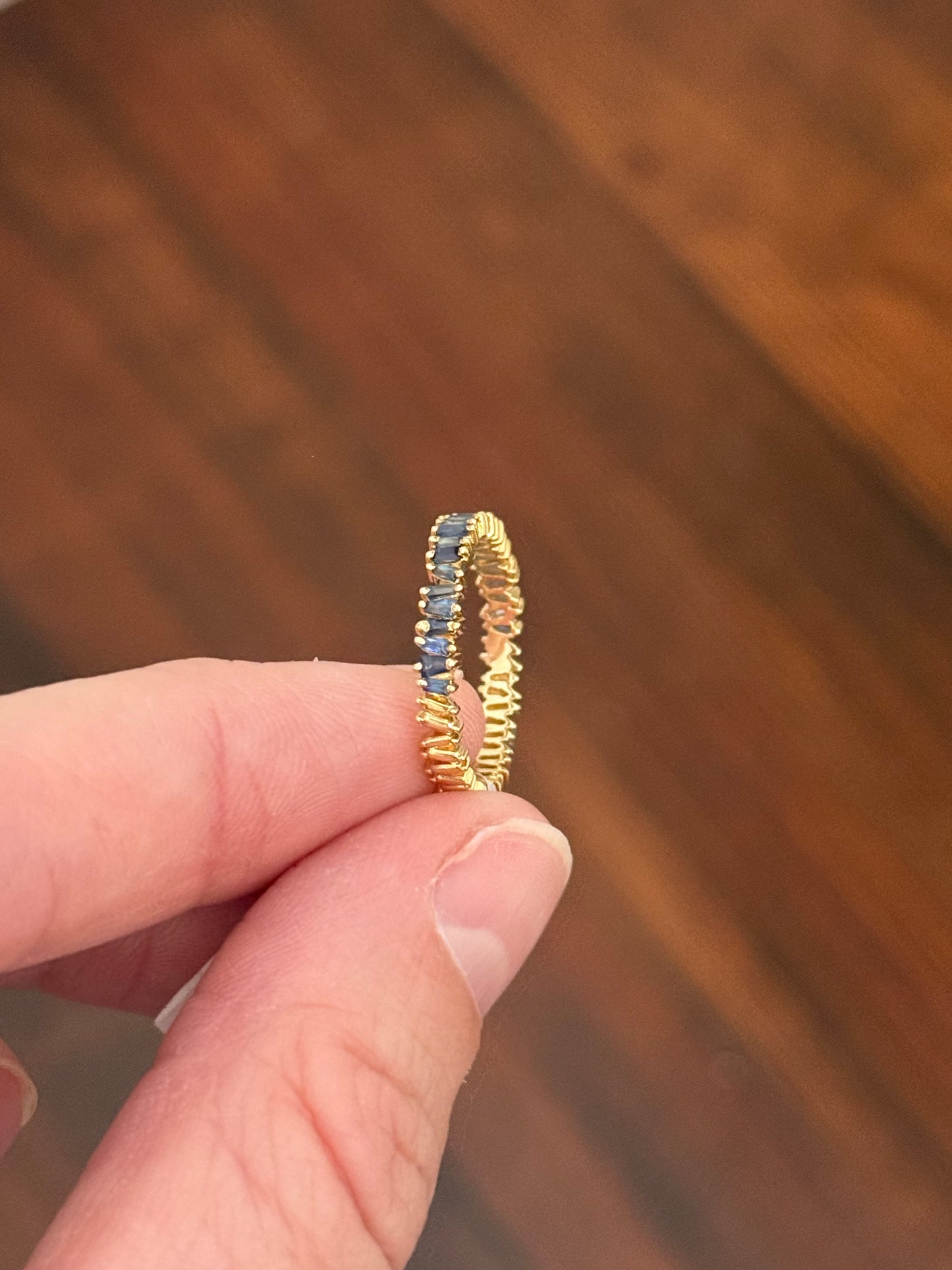 Yellow gold sapphire band