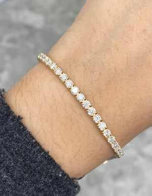 5.40 CT Lab 7 Inches Yellow Tennis Bracelet